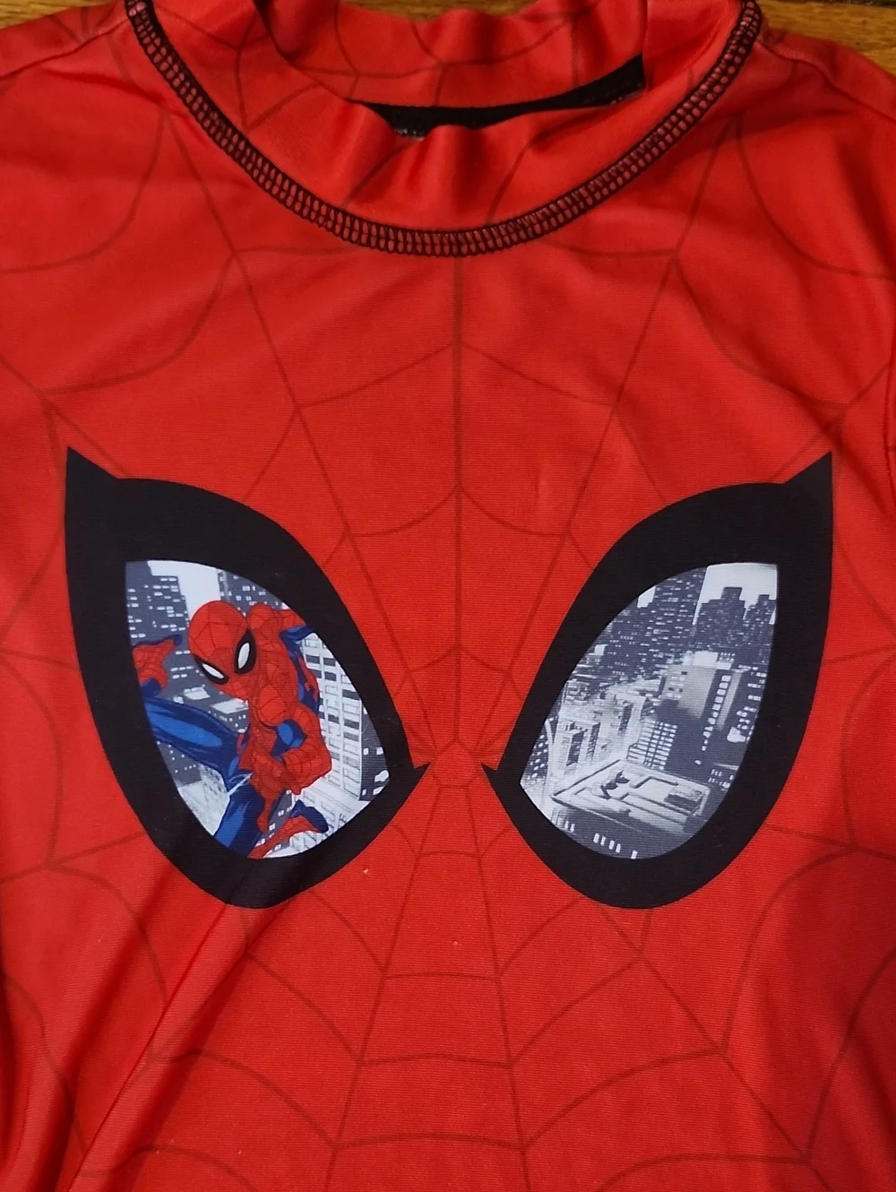 🕷Youth Marvel Spider-Man Red & Blue Kids Swim w/Rashguard Set; Large (10-12)